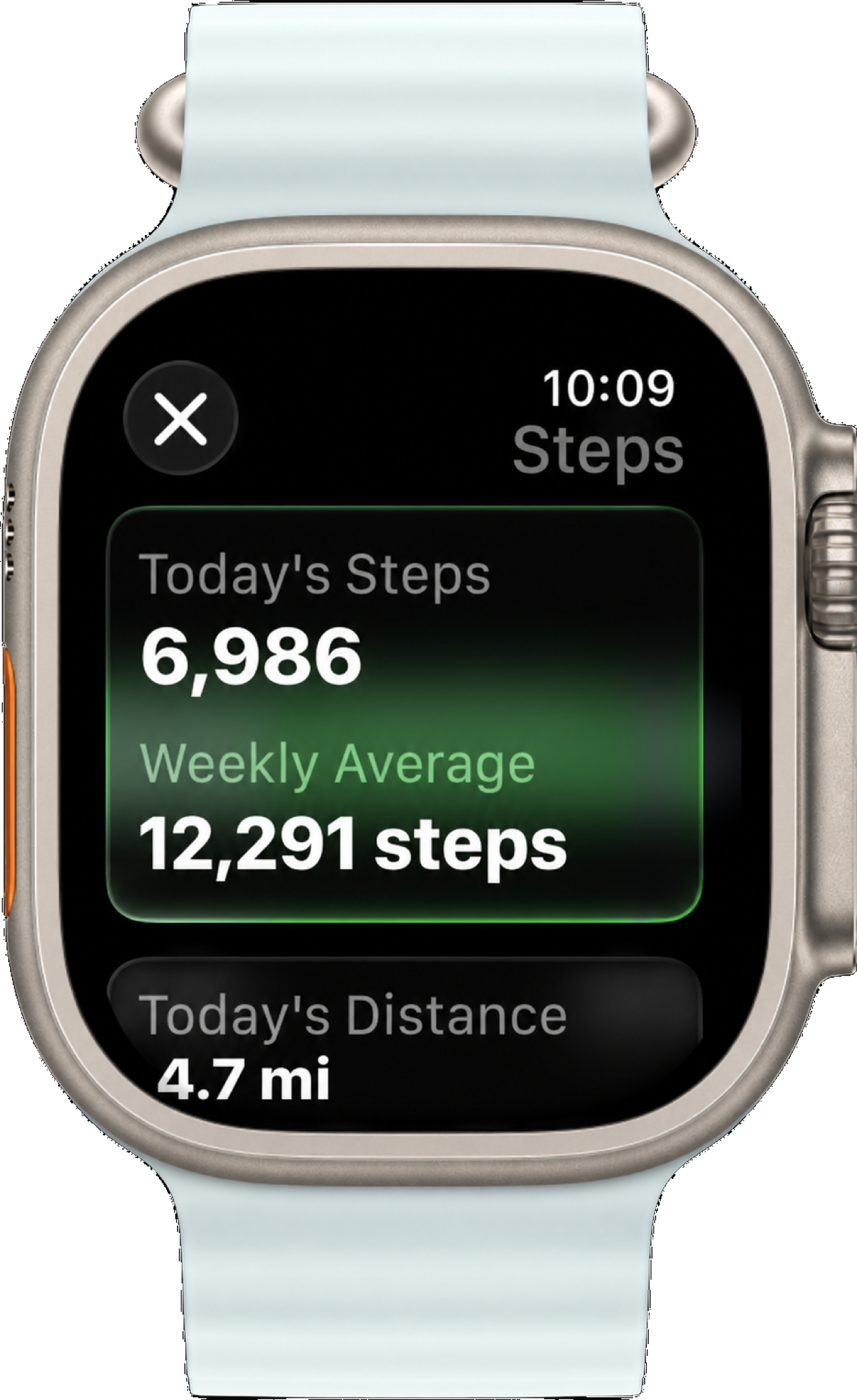 IRL Health Bar Distance and Steps on Apple Watch